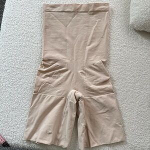 SPANX High-Waisted Shapewear Shorts in Beige